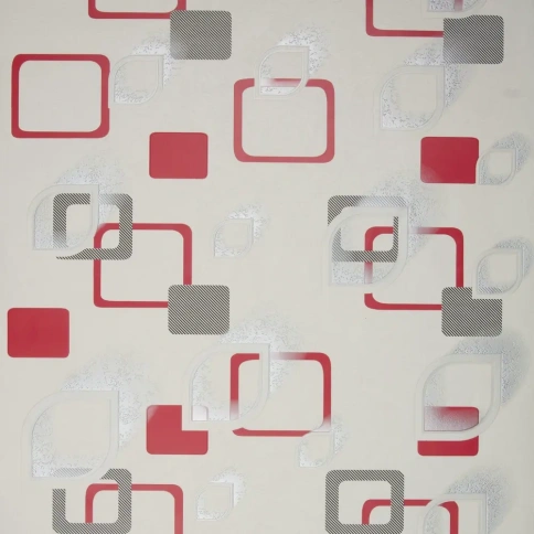 *Обои Геометрия винил бел-красн 96906 0,53*10м фото 1