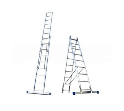 Алюмет Лестница двухсекционная 2х12 ступеней фото 1