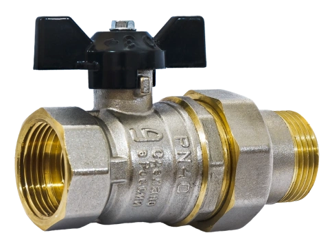 LD Кран шаровый с американкой Ду15 г/ш бабочка 47-15ВГШБ фото 1