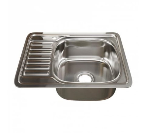 Мойка врез. Mixline 0.6мм 48х58 правая 3 1/2 вып. 16см (с сифоном) фото 1