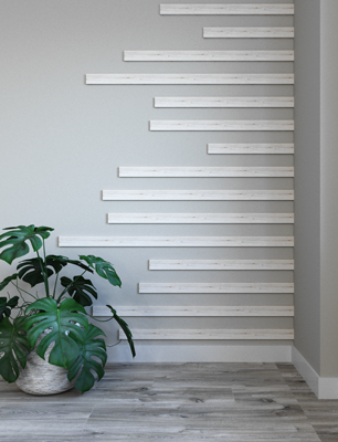 Интерьерная рейка МДФ Stella Бриона Дуб Санремо Белый 16*40*2700 (уп 8шт) фото 1