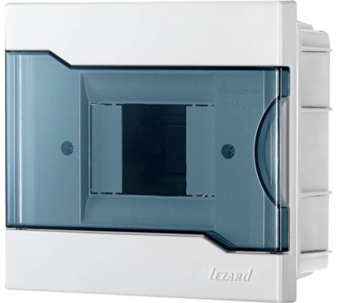 Lezard Бокс с прозрачной крышкой ЩРВ-П-4 для внутр.уст.4-х модульных устройств 730-1000-004 фото 1