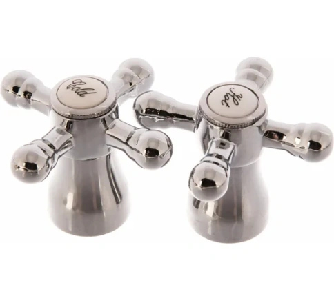 Маховик для смесителей металл, крест PSM-89B-7720 (набор 2шт) ПСМ фото 1