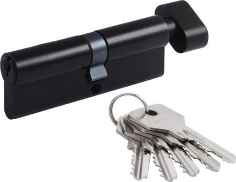 Цилиндровый механизм с вертушкой STD Z  ЛB-90 (черный) (45-45) фото 1