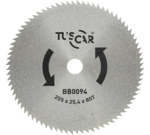 Нож для мотокосы TUSCAR ВВ0094, Premium, 255х25,4х80Т, Saw фото 1