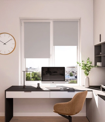 Рулонная штора МР Блекаут Фэшн 72,5*175 св-серый (Легранд) фото 1