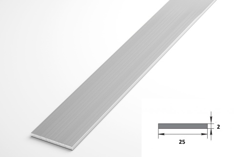 Алюм. штанга плоская  Шпл01.1000.501  20*2 фото 1