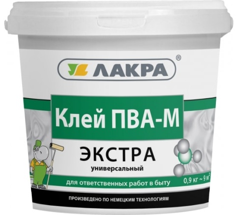 Лакра Клей ПВА универсальный Экстра 0,9кг фото 1