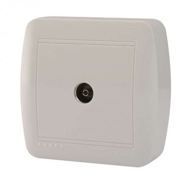 (!) Lezard Розетка о/у ТВ  проходная белый DEMET 711-0200-129 фото 1