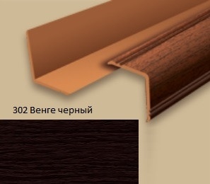 Угол Идеал 25*25*2750 наружный вспененный фигурный Венге черный /302 УнФ25 302 фото 1
