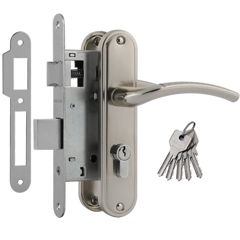 Замок врезной 796А-55 (матовый никель) фото 1