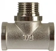 Тройник 1/2" г/ш/г ник-лат фото 1