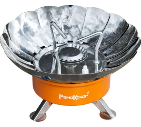 Мини-плита туристическая газовая к цанговому баллону, с пъезоподжигом,  круглая 73-0-021 фото 1