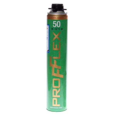 Монтажная пена PROFLEX 750 мл. Green 50 л. (бытовая) 70213 фото 1