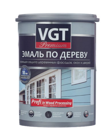 VGT Эмаль по ДЕРЕВУ "Профи" Кремовая 1 кг. фото 2
