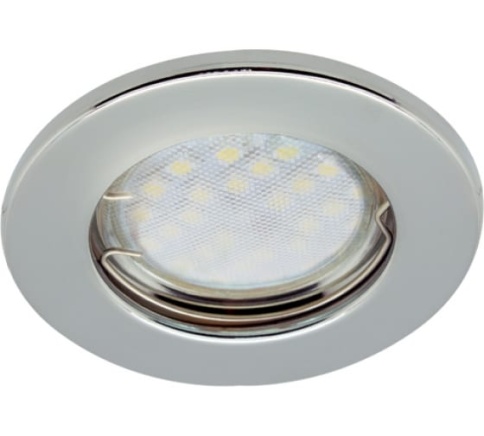 Точечный светильник Ecola DL90 хром плоский фото 1