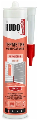 Герметик KUDO акриловый унив.белый 280мл KSK-301 фото 1