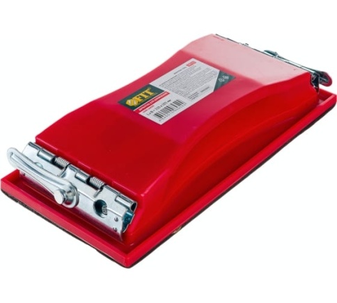 Держалка для наждачной бумаги с металл.прижимом, красная 210х105мм (39715) фото 1
