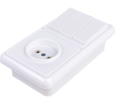 Блок БКВР-039 Белла (3кл выкл+роз) фото 1