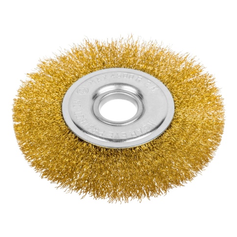 Ормис Щетка-крацовка дисковая, латунированная стальная проволока, посадочный d=22,2мм,125мм(45-2-112 фото 1