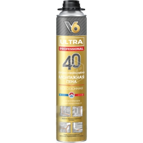 V6 ULTRA Пена пистолетная всесезонная 560гр (12шт), 01-01-52 фото 1