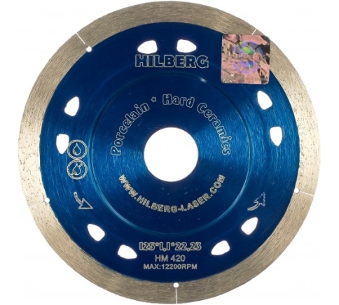 Диск алмазный отрезной Hilberg Extra Thin 125*22,23*1,1 мм НМ420 фото 1