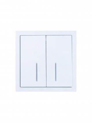 Lezard Выключатель СП 2кл с индик белый ZIMA 704-0288-112QC фото 1