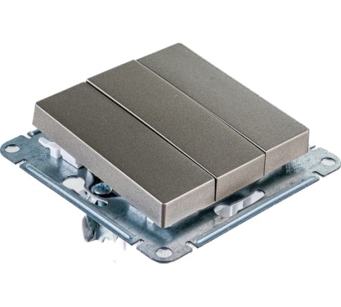 SchE Механизм выключателя 3-кл. СП 10А IP20 шампань ATN000531 фото 1