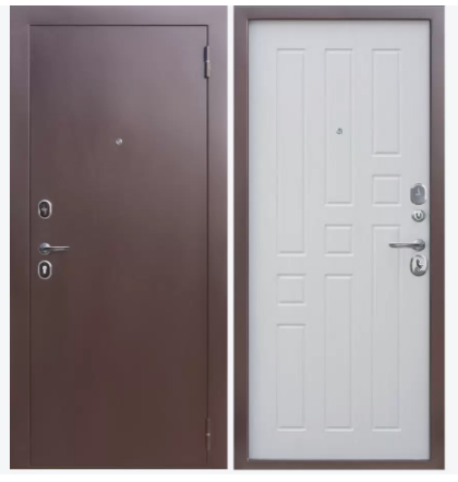 Дверь Гарда 8мм Белый Ясень 960, левая (ручка внутри) фото 1