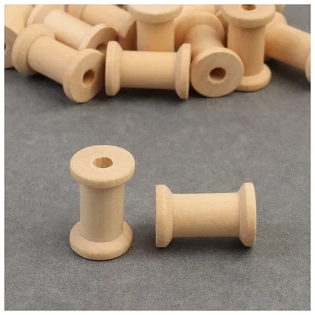 Деревянная катушка, 2,5*2,2см Ассортимент фото 1