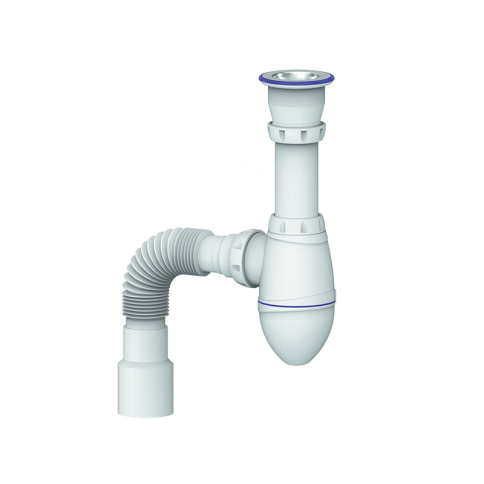 А220 Сифон 1 1/2"*40 с гофрой 40*40*50 фото 1