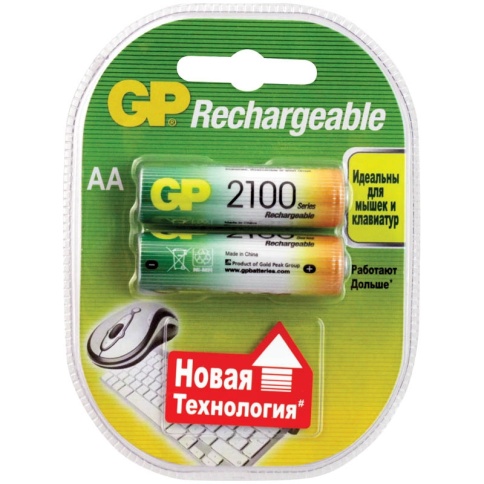 Аккумулятор GP R6/210AAHC (2100mAh) BP-2 (бл.2шт) фото 1