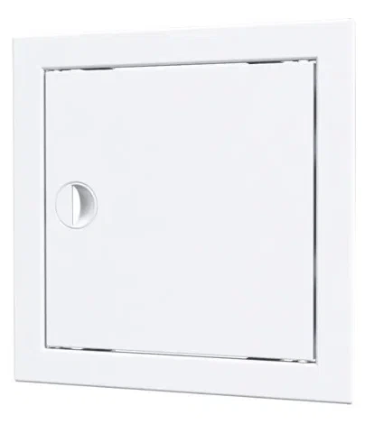 Люк-дверца ревизионная 122х122 с фланцем 98х98 с ручкой АБС Л1010Р фото 1