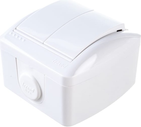 Lezard Выключатель о/у 2кл белый Ната 710-0200-101 фото 1