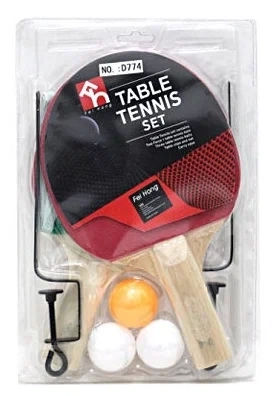 Набор для настольного тенниса: 2 ракетки, сетка, 3 мячика, арт.D774 фото 1