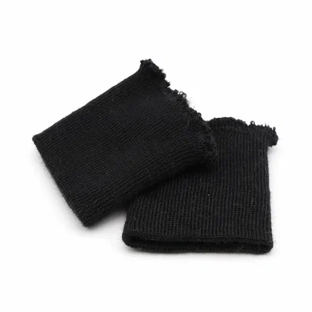 Манжеты тонкие малые (30% шерсть, 70% акрил) 14кл., 1*1, 7*7см 004черный (АРС0001272311) пара фото 1