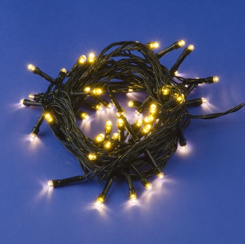 Гирлянда LED ULD-S0500-050/DGA WARM WHITE IP20 5м 50диод.тепл.бел.свет.провод зел.Uniel UL-00007304 фото 1