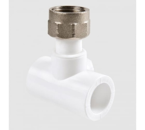 Тройник с накидной гайкой Ф20*3/4"г фото 1