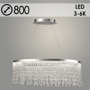 Люстра 60439/37W SL серебро 36W 3000-6000к d800 фото 1