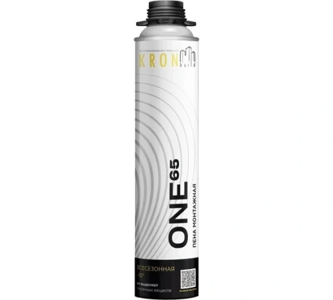 Монтажная пена Kronbuild ONE 65 профессиональная всесезонная 770г. фото 1