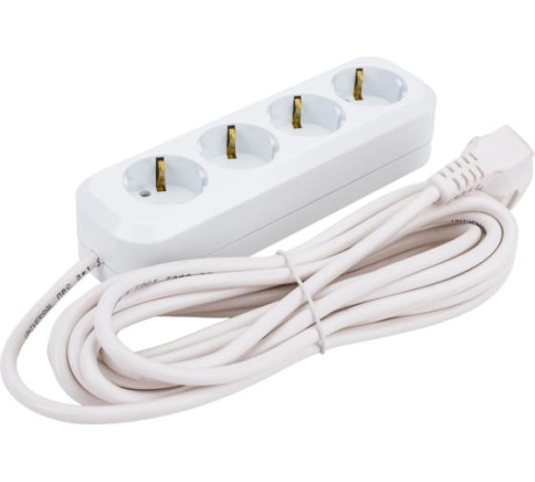 Удлинитель 4*5м Е-304 с/з  ПВС 3х1 9631982 фото 1