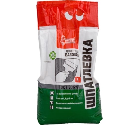 Старатели Шпаклевка базовая ЦЕМЕНТНАЯ 5 кг. фото 1