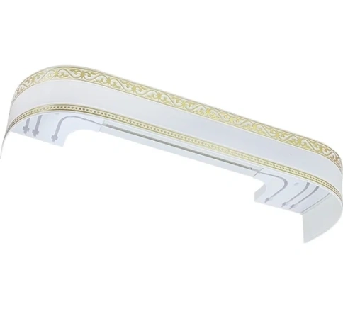 Карниз. Монарх бел. глянец 2-х рядн. 1,6 м фото 1