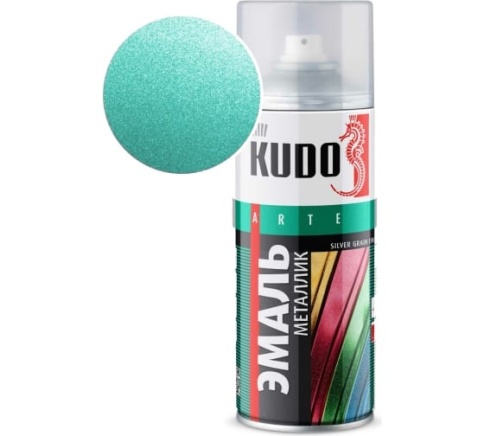 KU-1055 Эмаль универсальная металлик бирюза 520мл фото 1