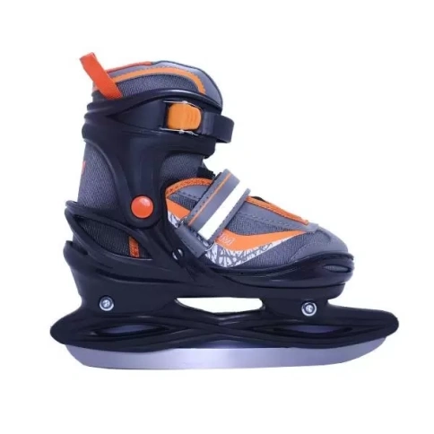 Ледовые коньки Модель Time Ice черн/оранж/сер р.30-33 фото 1