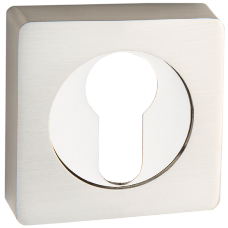 Накладка на цилиндр квадратная  PUERTO ET AL 02 SN/NP ник.мат./ник.бл.  фото 1