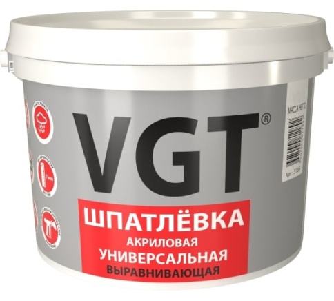 VGT Шпатлевка универсальная для нар./внутр. работ 1,7кг влагостойкая фото 1