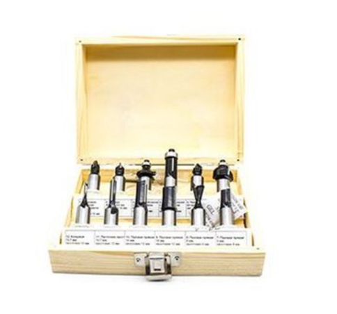 Набор фрез ВАРЯГ НФ-12 (12 предметов, хвостовик 12мм, деревянная коробка) фото 1