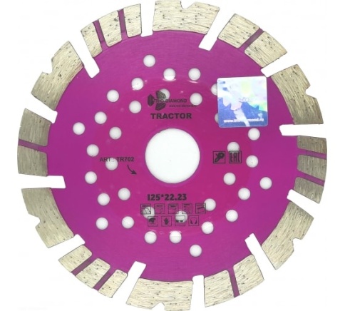 Диск алмазный отрезной Tractor TR702 125*22,23*10 фото 1