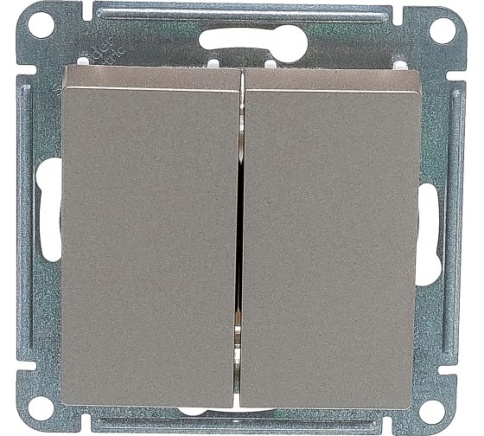 SchE Механизм выключателя 2-кл. СП 10А IP20 шампань ATN000551 фото 1